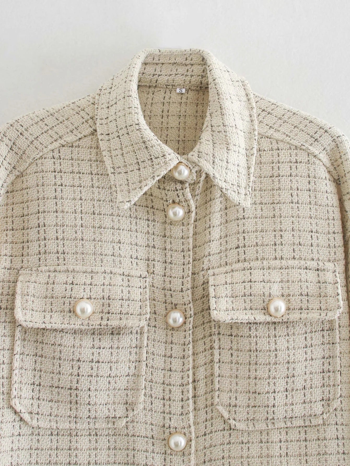 Manteau Épais à Carreaux Élégant