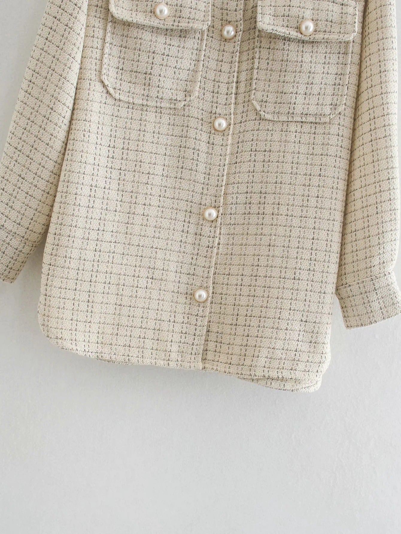 Manteau Épais à Carreaux Élégant