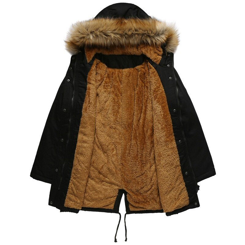 Doviora Luxe – Veste Hiver à Capuche et Col en Fourrure