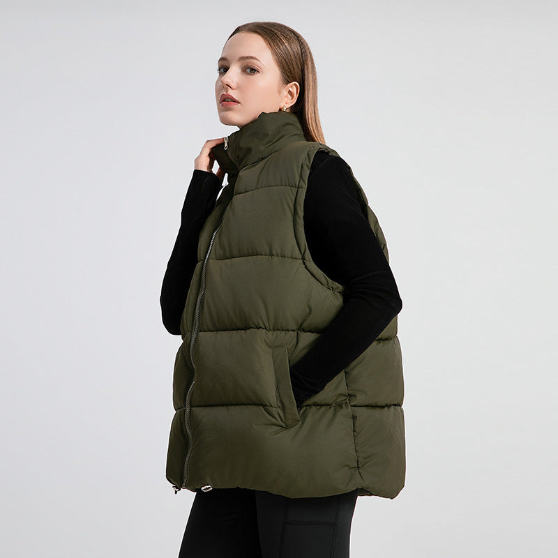 Doviora Élégance – Gilet Sans Manches Épais à Col Montant