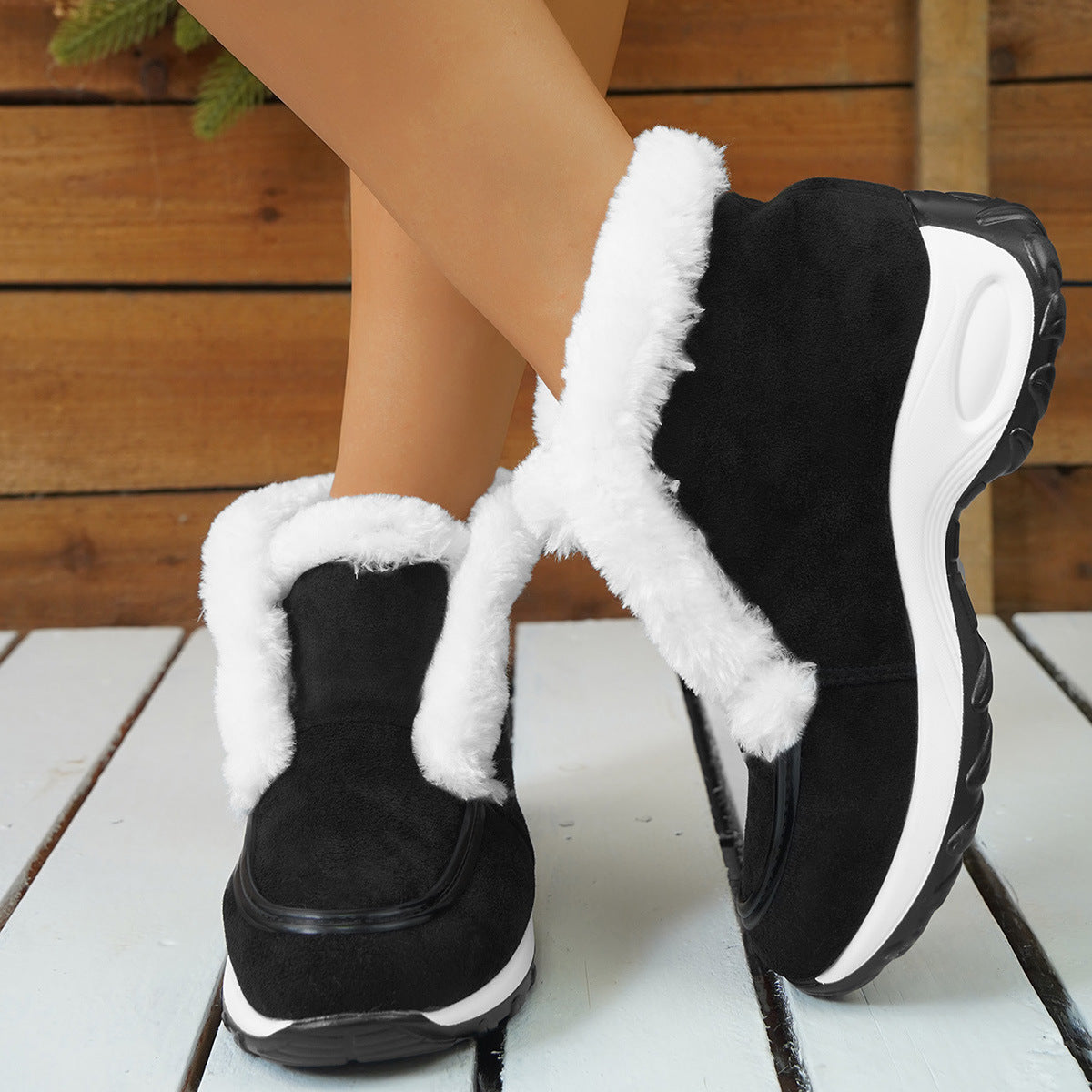 Bottes Hiver Femme – Plateforme Léopard