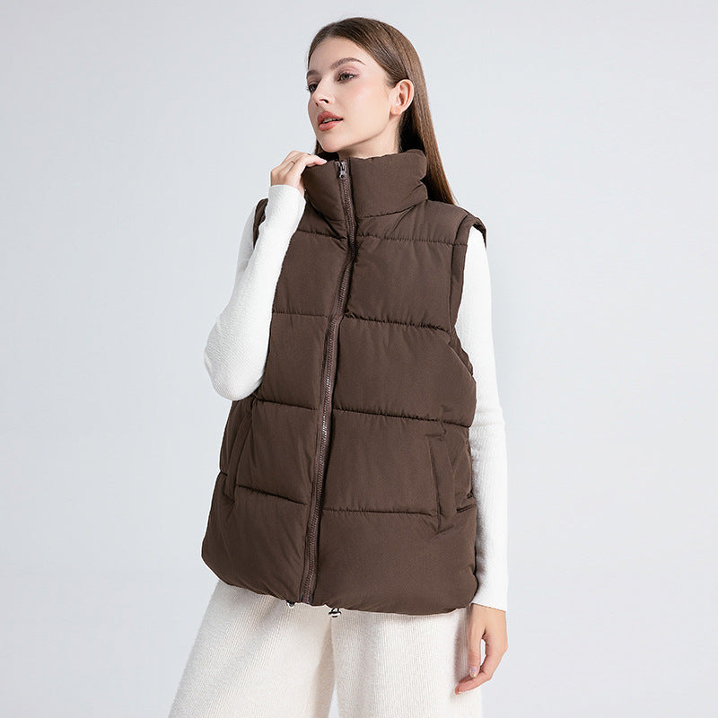 Doviora Élégance – Gilet Sans Manches Épais à Col Montant