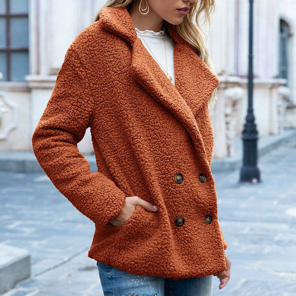 Veste Longue Douillette à Revers DOVIORA