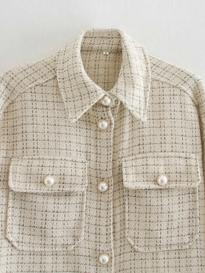 Manteau Épais à Carreaux Élégant