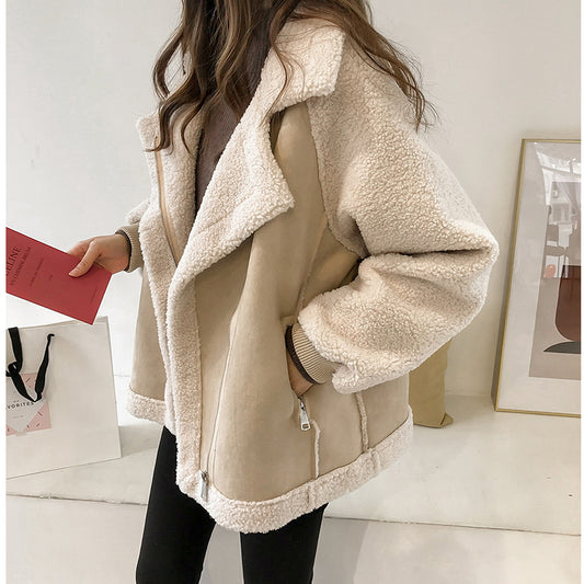 Veste Courte Suédine & Fourrure
