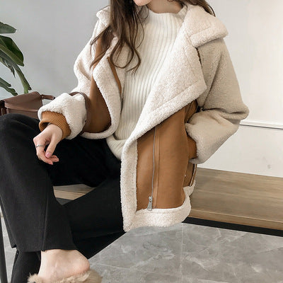 Veste Courte Suédine & Fourrure