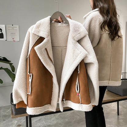 Veste Courte Suédine & Fourrure
