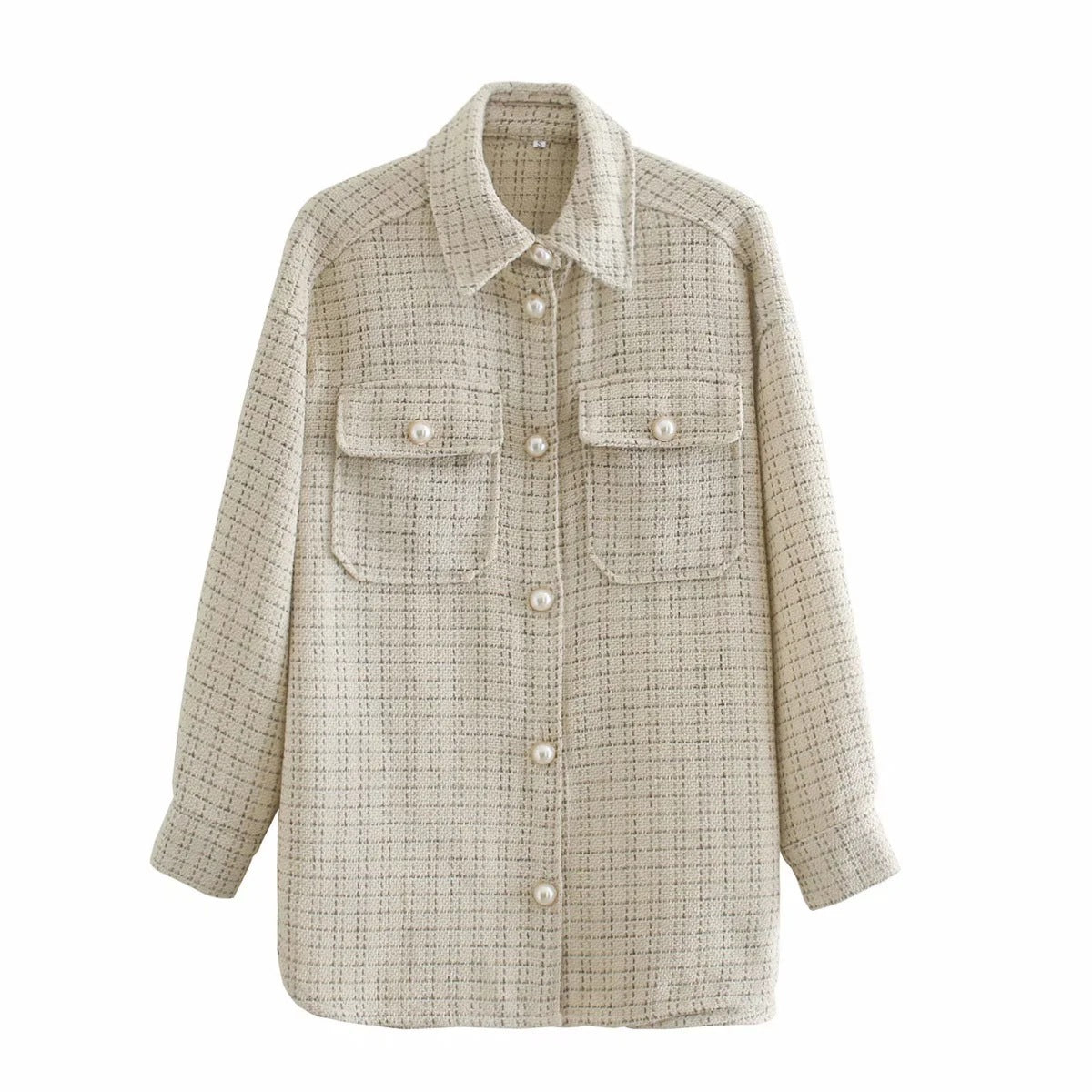 Manteau Épais à Carreaux Élégant