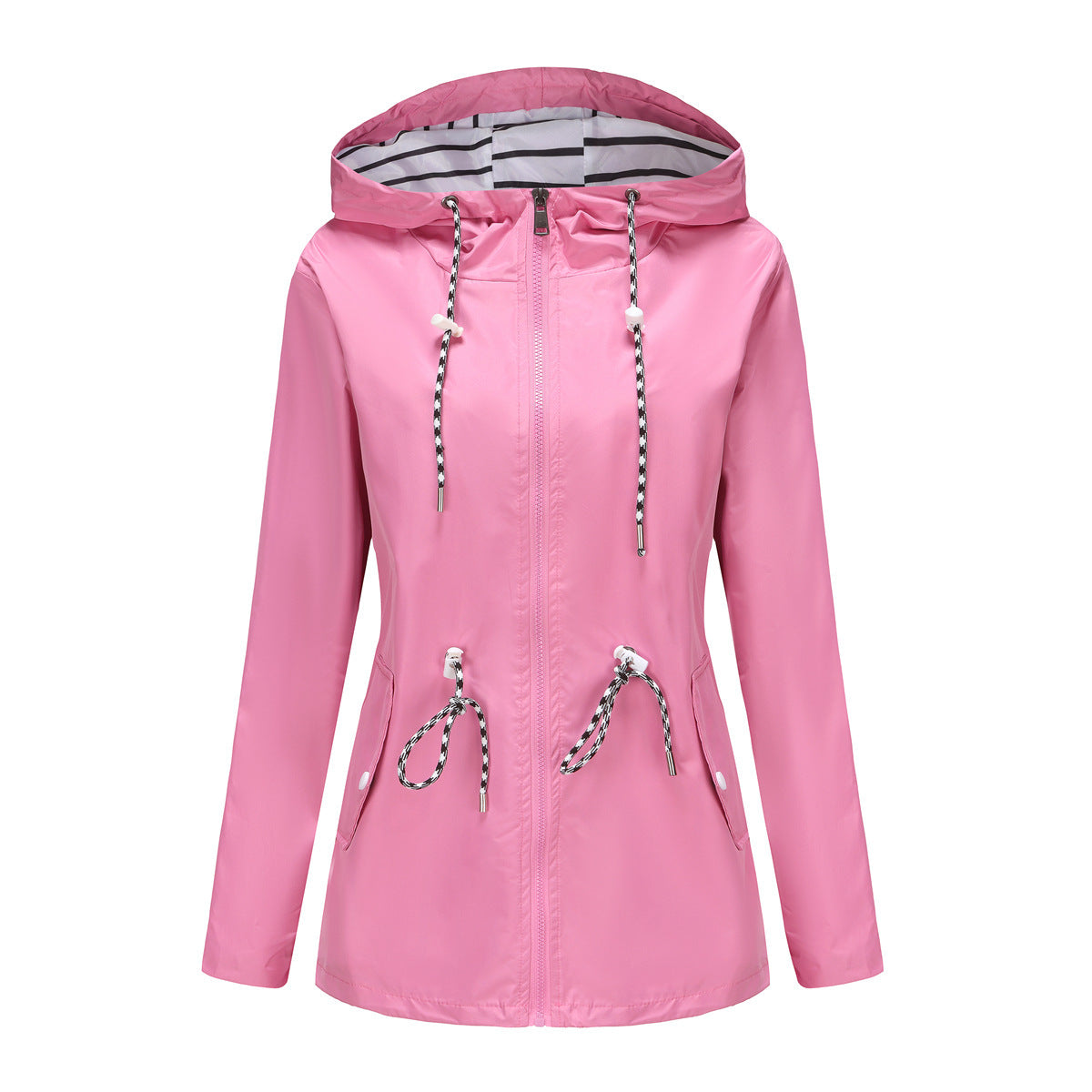 Imperméable Mi-long à Capuche Femme