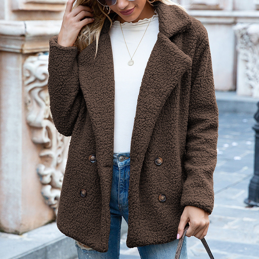 Veste Longue Douillette à Revers DOVIORA