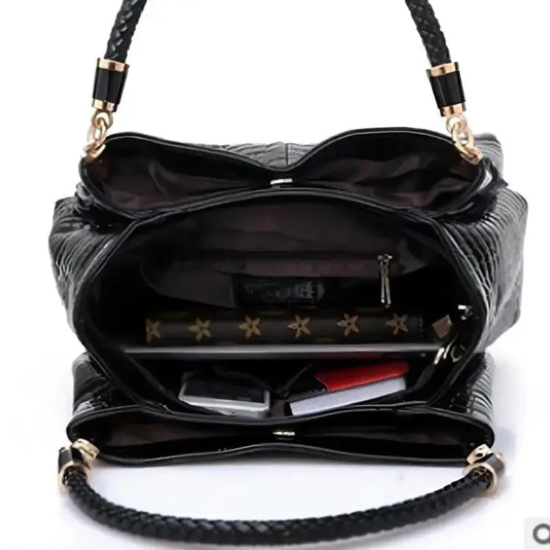 Sac Cabas Femme Effet Croco