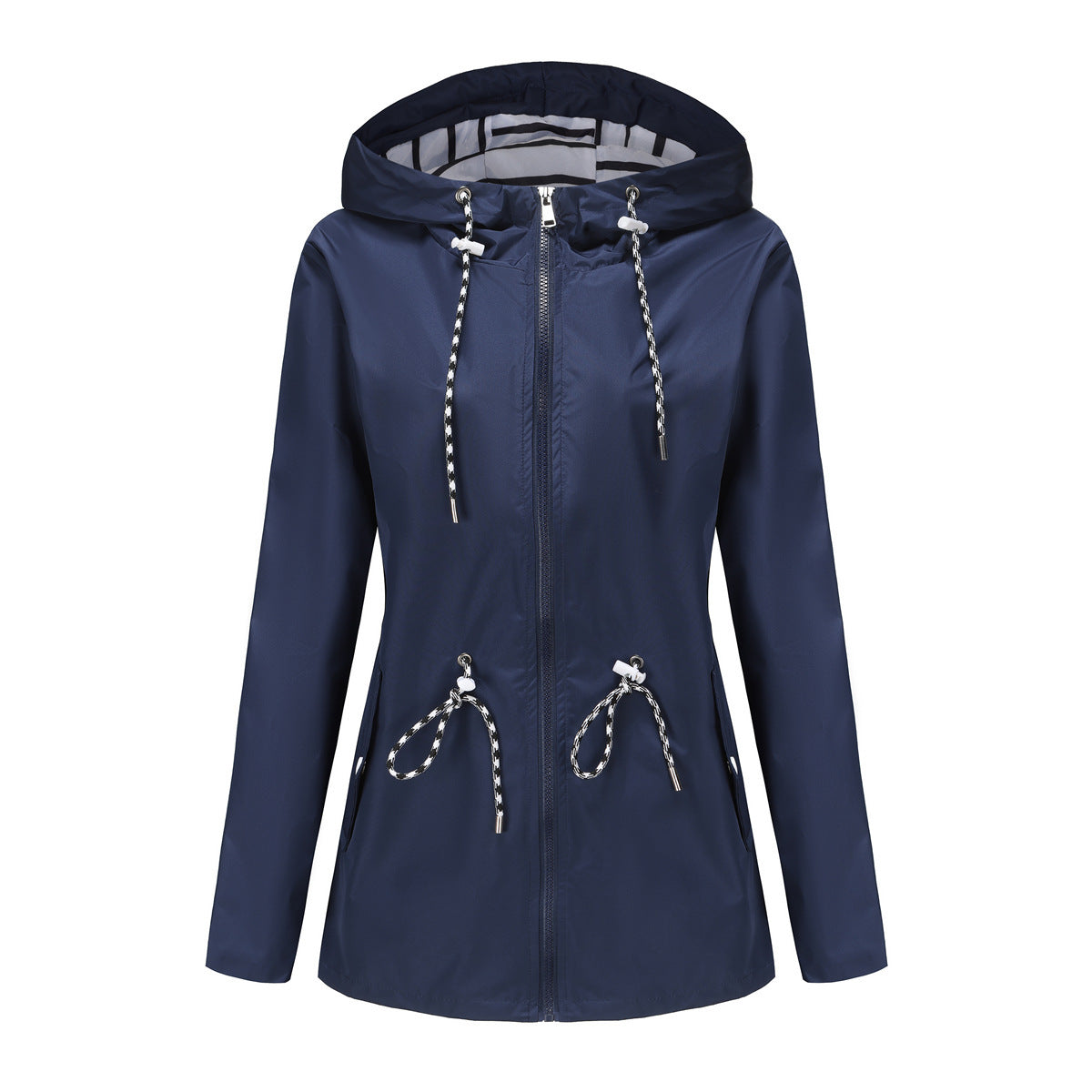 Imperméable Mi-long à Capuche Femme