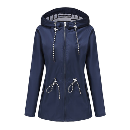 Imperméable Mi-long à Capuche Femme