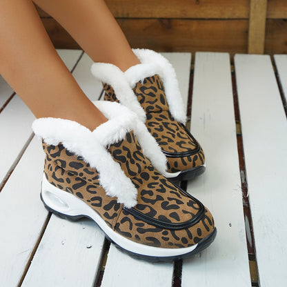 Bottes Hiver Femme – Plateforme Léopard