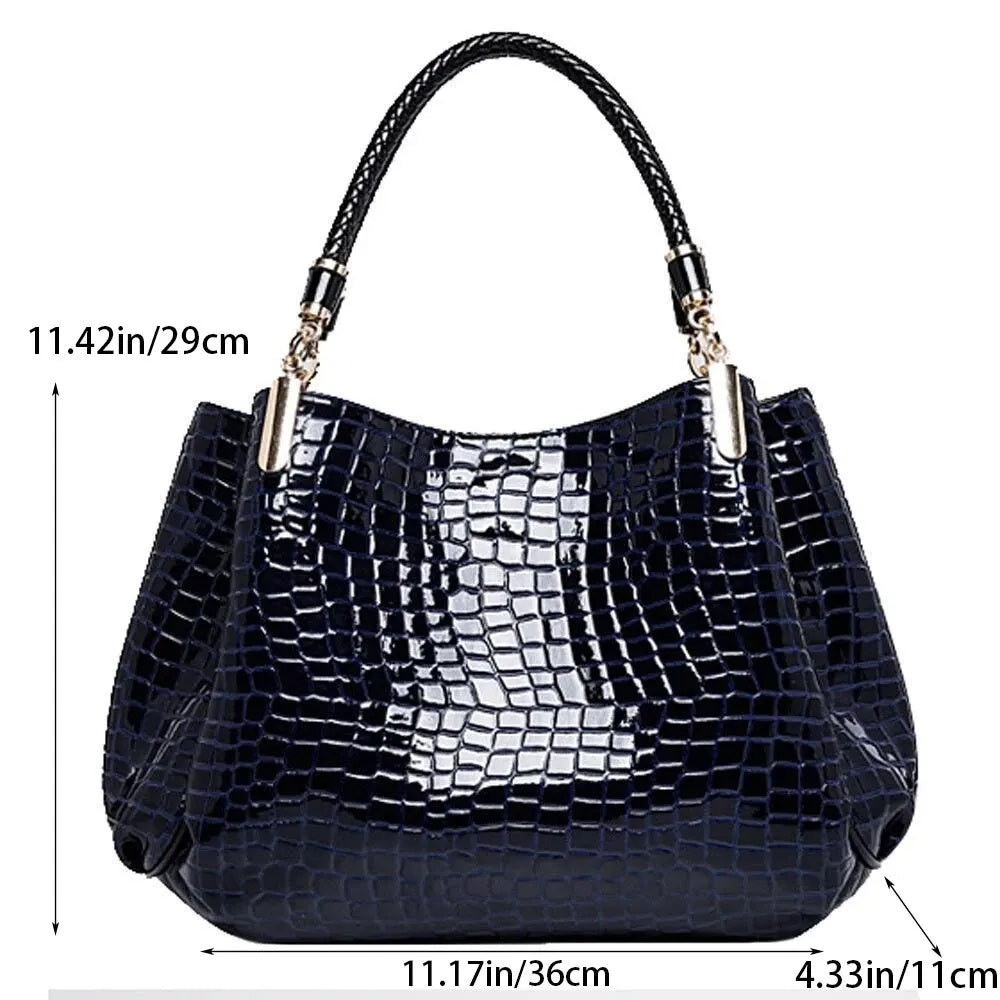 Sac Cabas Femme Effet Croco