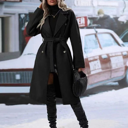 Manteau Trench Long Double Boutonnage