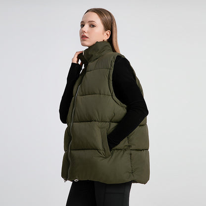 Doviora Élégance – Gilet Sans Manches Épais à Col Montant