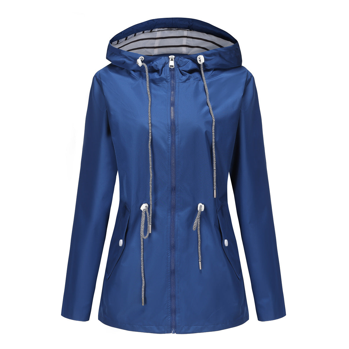 Imperméable Mi-long à Capuche Femme