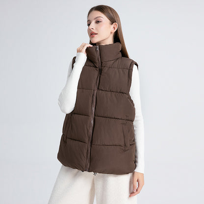 Doviora Élégance – Gilet Sans Manches Épais à Col Montant