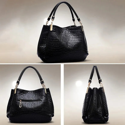 Sac Cabas Femme Effet Croco